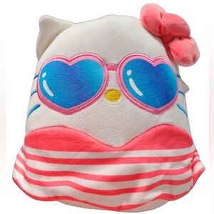 NWT Squishmallows Sanrio Hello Kitty In Red Bathing Suit 8 Inch Summer 2023